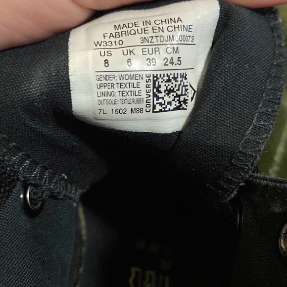 High top black converse - Picture 7 of 7